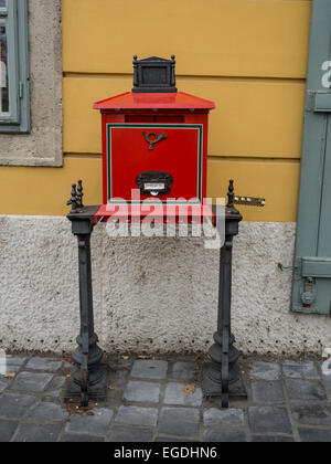 Post Box in Budapest Hungary Stock Photo