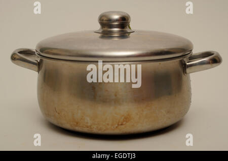 Stainless Steel Cooking Pot Stock Photo