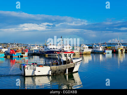 Fishing boats in the harbour, Poole, Dorset, England UK Stock Photo