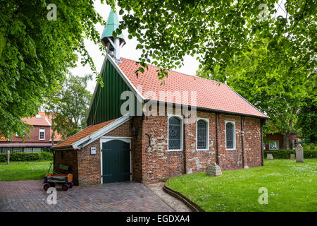 Old Island church, Spiekeroog Island, Nationalpark, North Sea, East Frisian Islands, East Frisia, Lower Saxony, Germany, Europe Stock Photo