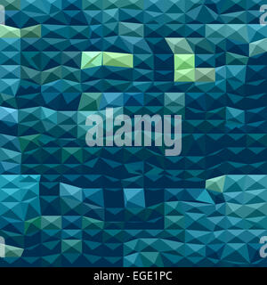 Low polygon style illustration of a blue abstract background. Stock Photo