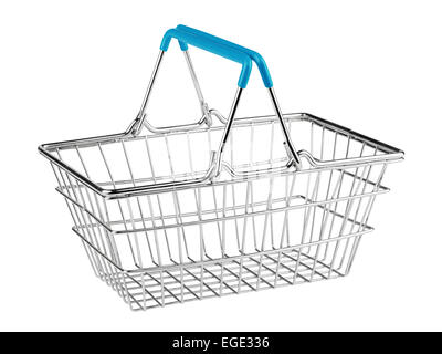 shopping basket on white background Stock Photo