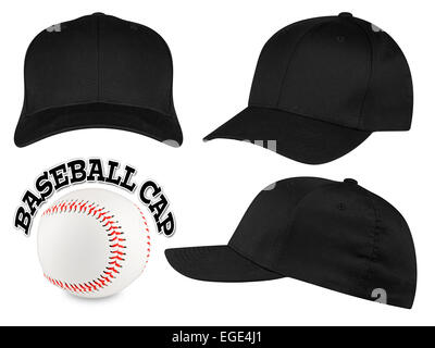 baseball cap in different angles on white background Stock Photo