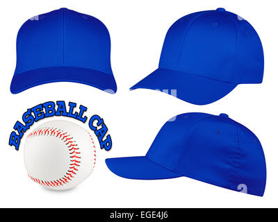 baseball cap in different angles on white background Stock Photo