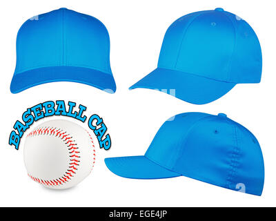 baseball cap in different angles on white background Stock Photo