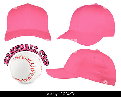 baseball cap in different angles on white background Stock Photo