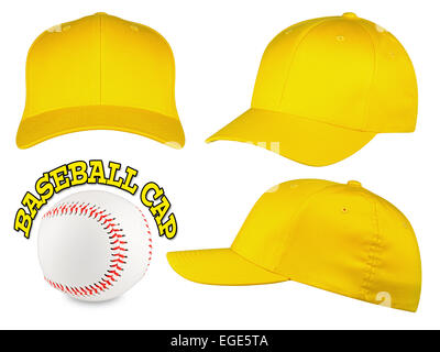 baseball cap in different angles on white background Stock Photo