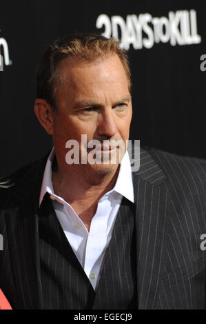 LOS ANGELES, CA - FEBRUARY 12, 2014: Kevin Costner at the US premiere of his movie '3 Days To Kill' at the Arclight Theatre, Hollywood. Stock Photo