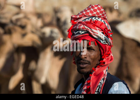 Camel Seller At The Monday Market, Keren Stock Photo
