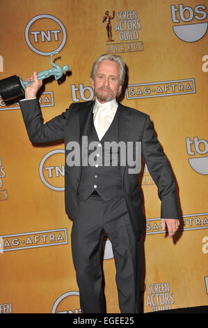 LOS ANGELES, CA - JANUARY 18, 2014: Michael Douglas at the 20th Annual Screen Actors Guild Awards at the Shrine Auditorium. Stock Photo