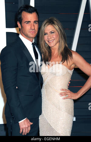 Justin Theroux and Jennifer Aniston attending the Vanity Fair Oscar Party 2015 on February 22, 2015 in Beverly Hills, California./picture alliance Stock Photo