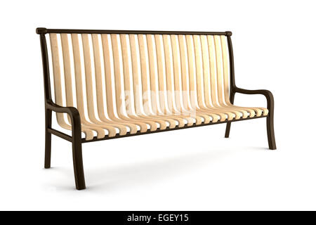 bench isolated on white background Stock Photo