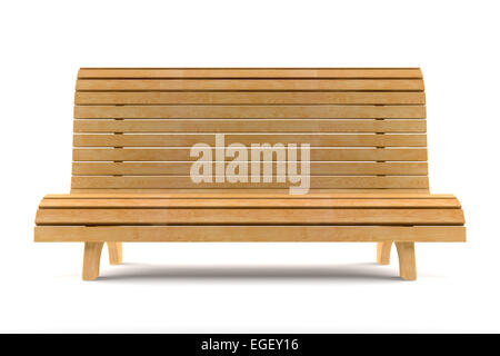 wooden bench isolated on white background Stock Photo