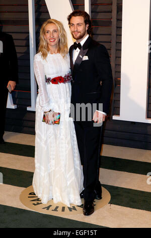 Sam Taylor-Johnson and Aaron Taylor-Johnson attend the Charles Finch ...