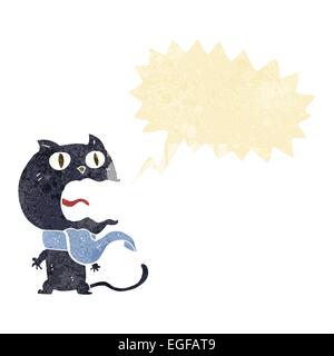 cartoon frightened cat with speech bubble Stock Vector Image & Art - Alamy