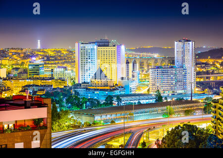 Lisbon, Portugal cityscape in the New Financial District. Stock Photo