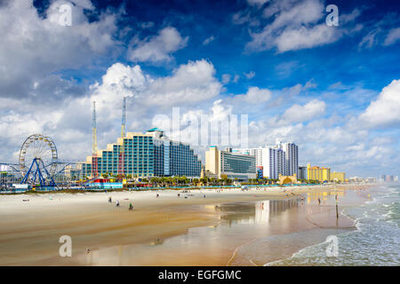 Daytona Beach, Florida, USA beachfront skyline. Stock Photo