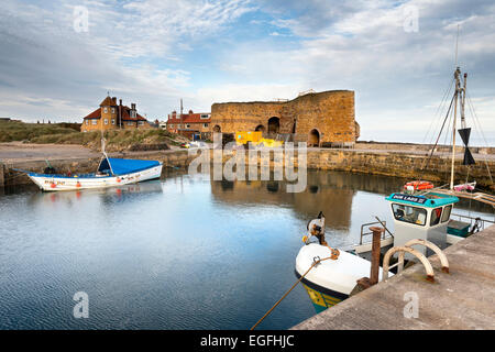 Evening at Beadnel harbour Stock Photo