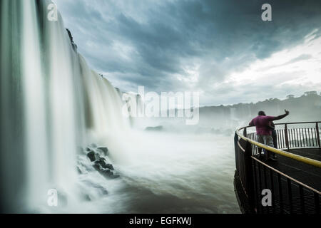 Garganta do Diablo, Foz do Iguaçu, Parque Nacional do Iguaçu, Brazil Stock Photo