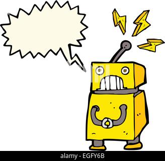 cartoon little robot with speech bubble Stock Vector Image & Art - Alamy