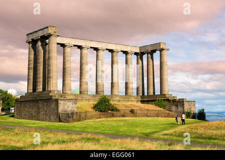 Pillars of national monument, Edinburgh, Scotland, United Kingdom Stock Photo