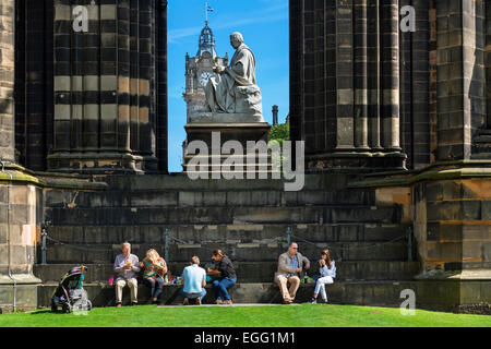 Scotland, Edinburgh, Walter Scott Monument in Scotland Stock Photo