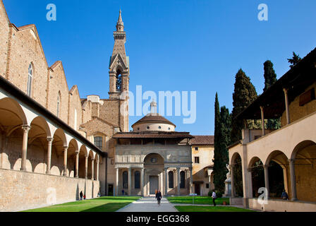 Italy, Florence, Basilica of Santa Croce Stock Photo