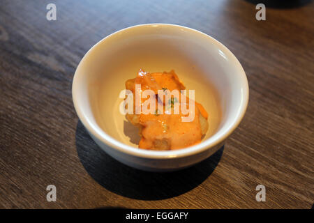 Japanese sushi on the buffet photographed closeup Stock Photo