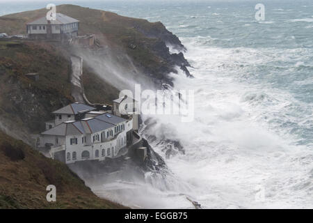 Lewinnick House or Bakers folly, Pentire, Newquay, Cornwall,UK Stock Photo