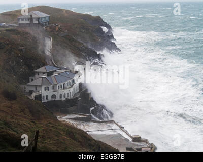 Lewinnick House or Bakers folly, Pentire, Newquay, Cornwall,UK Stock Photo