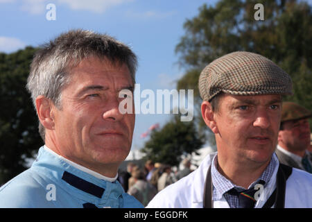 Tiff Needell (left), TV presenter and former racing driver / Goodwood Revival / Goodwood / UK Stock Photo