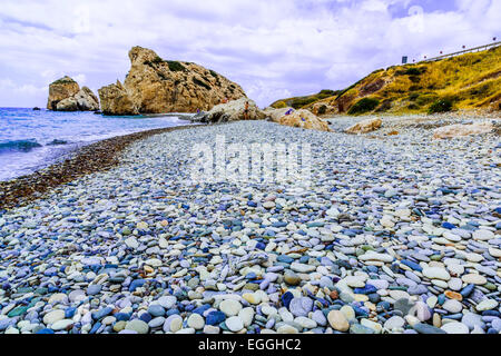 Cyprus colourful pebbles Stock Photo