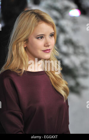 LOS ANGELES, CA - NOVEMBER 19, 2013: Taylor Spreitler at the premiere of Disney's 'Frozen' at the El Capitan Theatre, Hollywood. Stock Photo