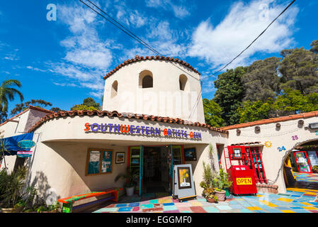 Colorful building in the Spanish Village Art Center. Balboa Park, San Diego, California, United States. Stock Photo
