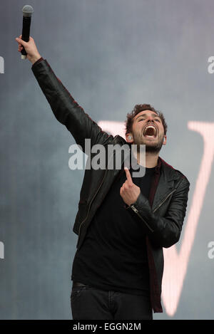 Leeds Festival 2014 at Bramham Park - Day 1 - Performances Featuring: You Me At Six Where: Leeds, United Kingdom When: 22 Aug 2014 Stock Photo