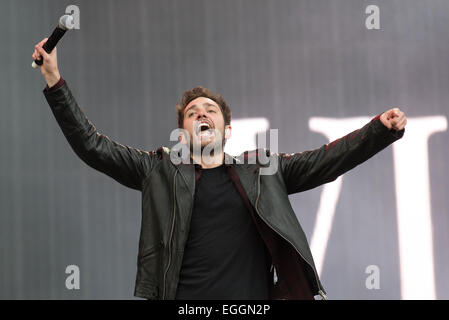 Leeds Festival 2014 at Bramham Park - Day 1 - Performances Featuring: You Me At Six Where: Leeds, United Kingdom When: 22 Aug 2014 Stock Photo