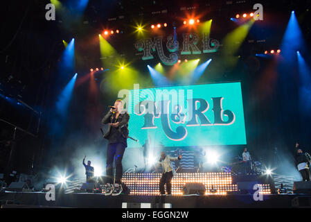 Leeds Festival 2014 at Bramham Park - Day 1 - Performances Featuring: Macklemore Where: Leeds, United Kingdom When: 22 Aug 2014 Stock Photo