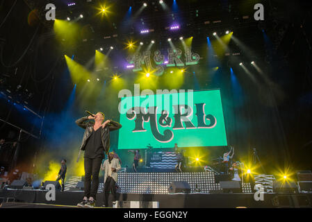 Leeds Festival 2014 at Bramham Park - Day 1 - Performances Featuring: Macklemore Where: Leeds, United Kingdom When: 22 Aug 2014 Stock Photo