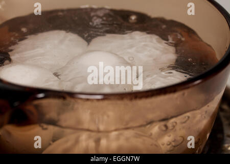 Water Boiling in Amber Glass Pot - Stock Image - C036/3727 - Science Photo  Library