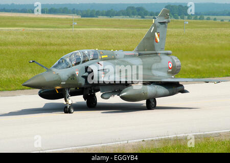 Mirage 2000D of the French Air Force taxiing on the airbase at Nancy, France Stock Photo