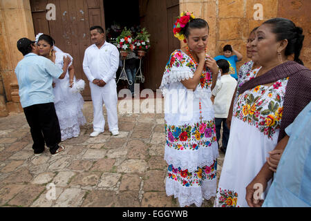 Mayan wedding, Tekax, Yucatan, Mexico Stock Photo