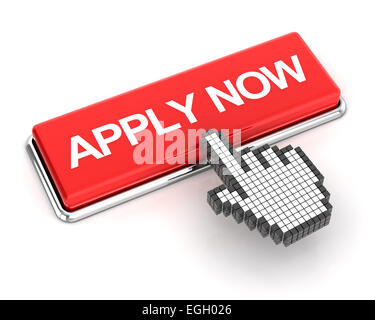 Clicking a apply now button Stock Photo
