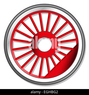 wheel of steam locomotive Stock Photo