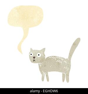cartoon frightened cat with speech bubble Stock Vector Image & Art - Alamy