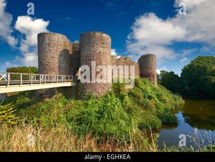 The medieval Llantilio Castle, also White Castle, circa 1185-87, Llantilio Crossenny, Monmouthshire, Wales, United Kingdom Stock Photo