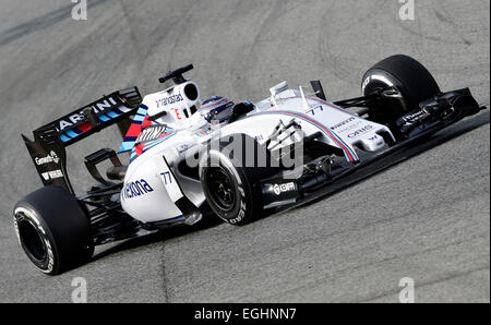 Valtteri Bottas (FIN), Williams Martini Racing FW37, Formula 1 testing sessions, Circuit de Catalunya. Stock Photo