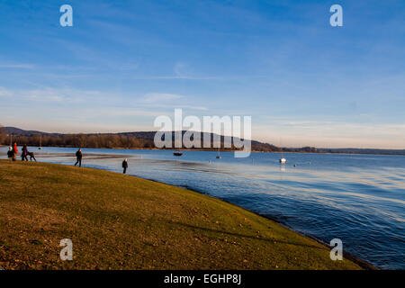 Lakeside of Angera, Lago Maggiore, Lombardia, Italy Stock Photo