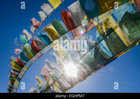 Prayer flags,Yunnan, China Stock Photo