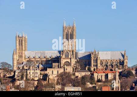 Lincoln Cathedral, winter. Stock Photo