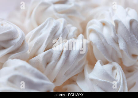 white tender marshmallow close-up Stock Photo